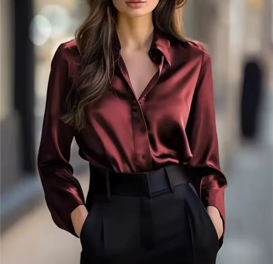 Chemise élégante en satin