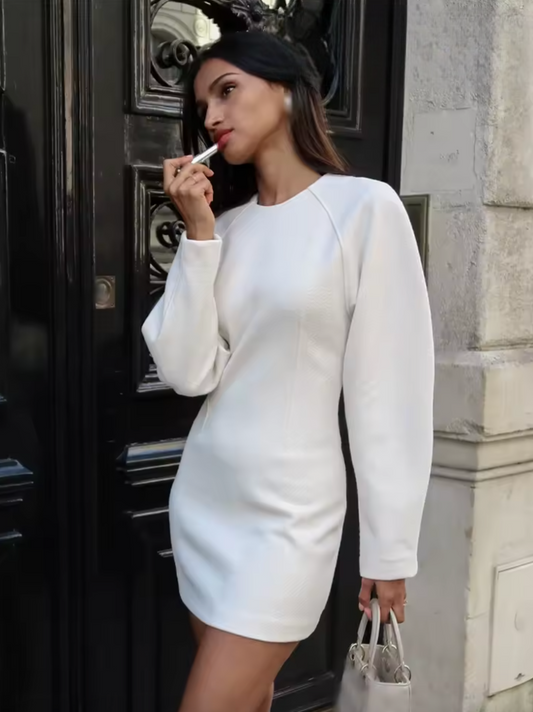 Robe chic avec manches lanterne