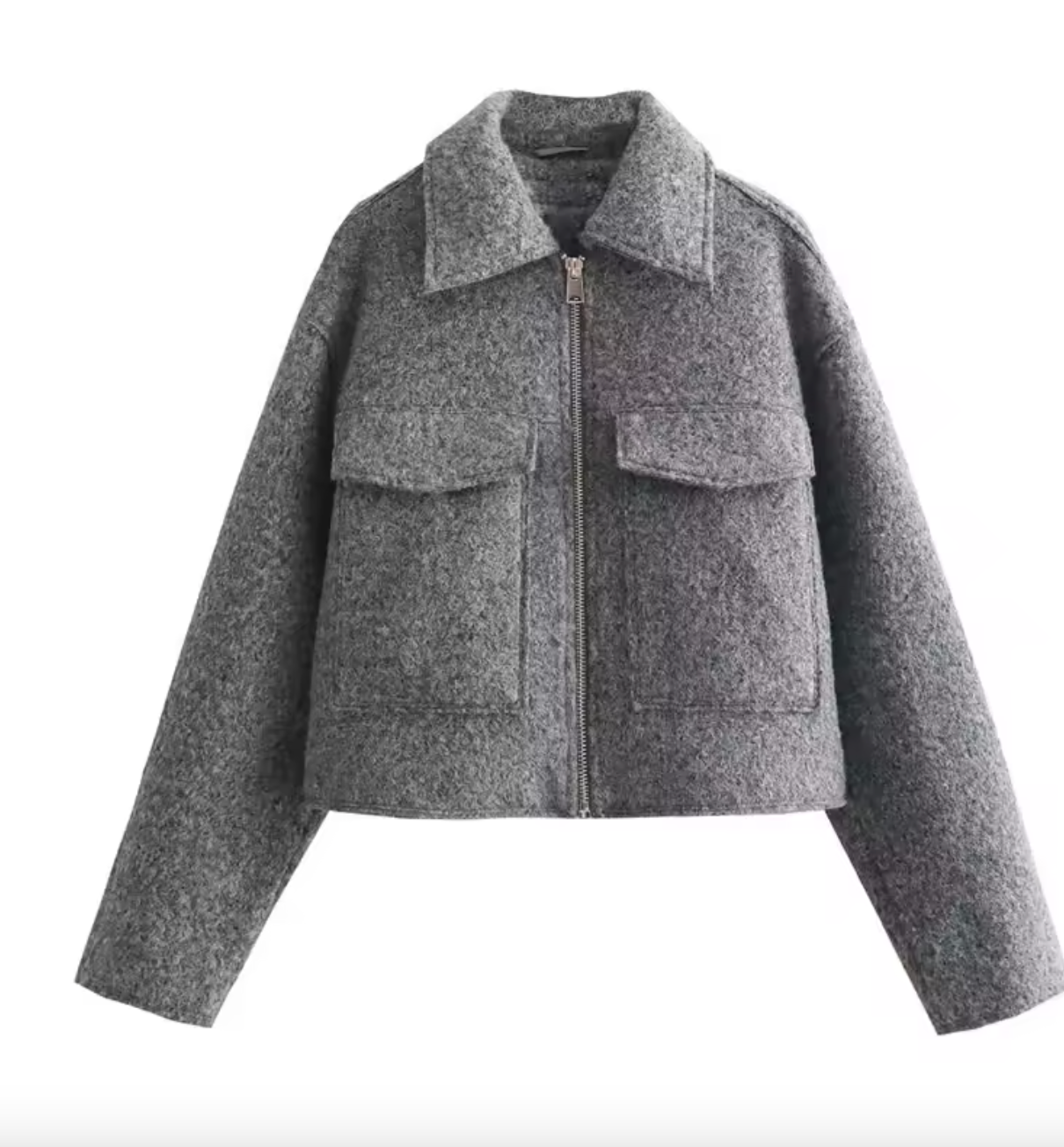 Veste zipée en tweed