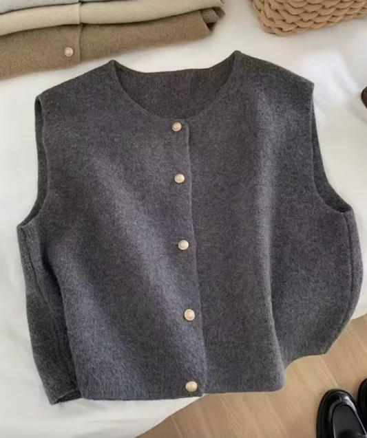 Gilet pull avec boutons