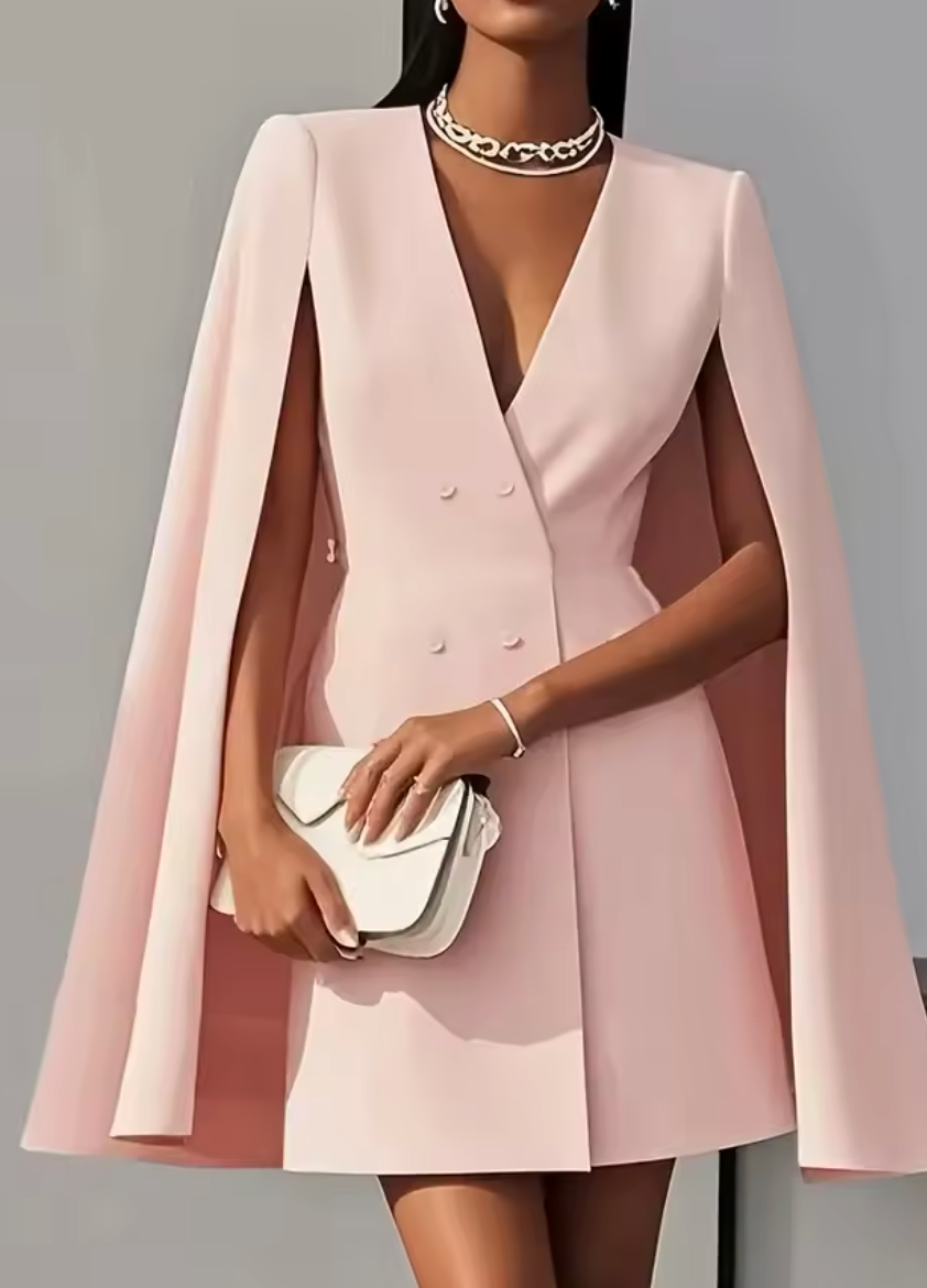 Robe blazer avec manches cape