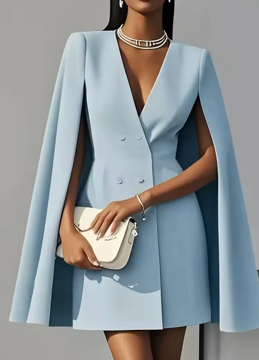 Robe blazer avec manches cape