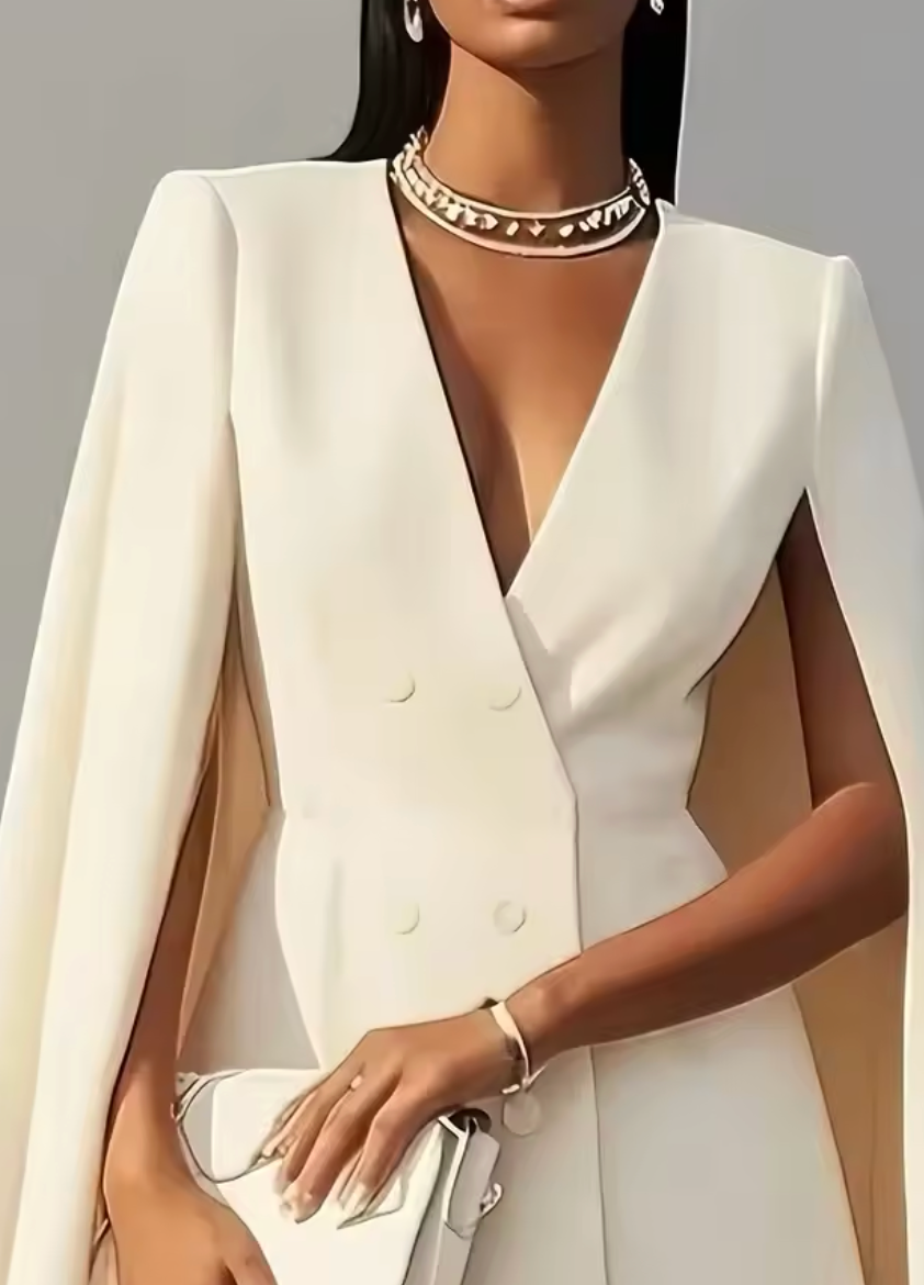 Robe blazer avec manches cape