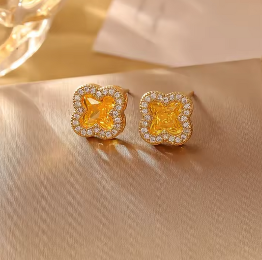 Boucles d'oreilles forme de trèfle