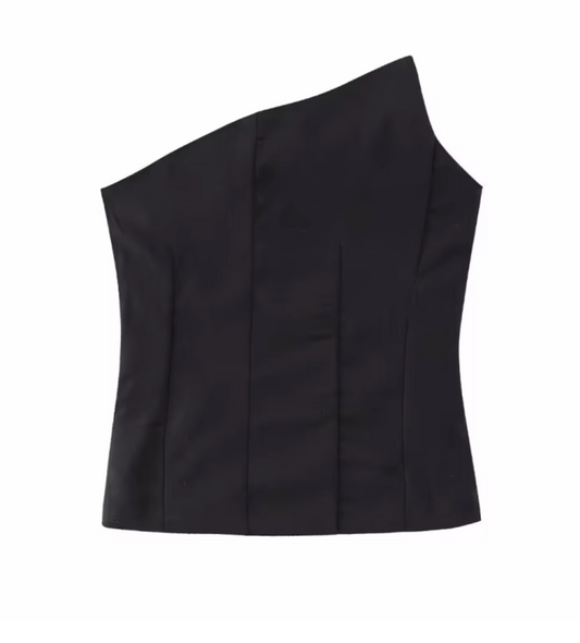 Haut top style corset asymétrique