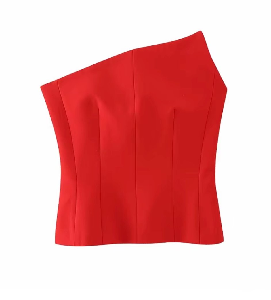 Haut top style corset asymétrique