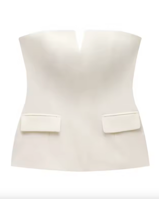 Haut sans épaules pour femme