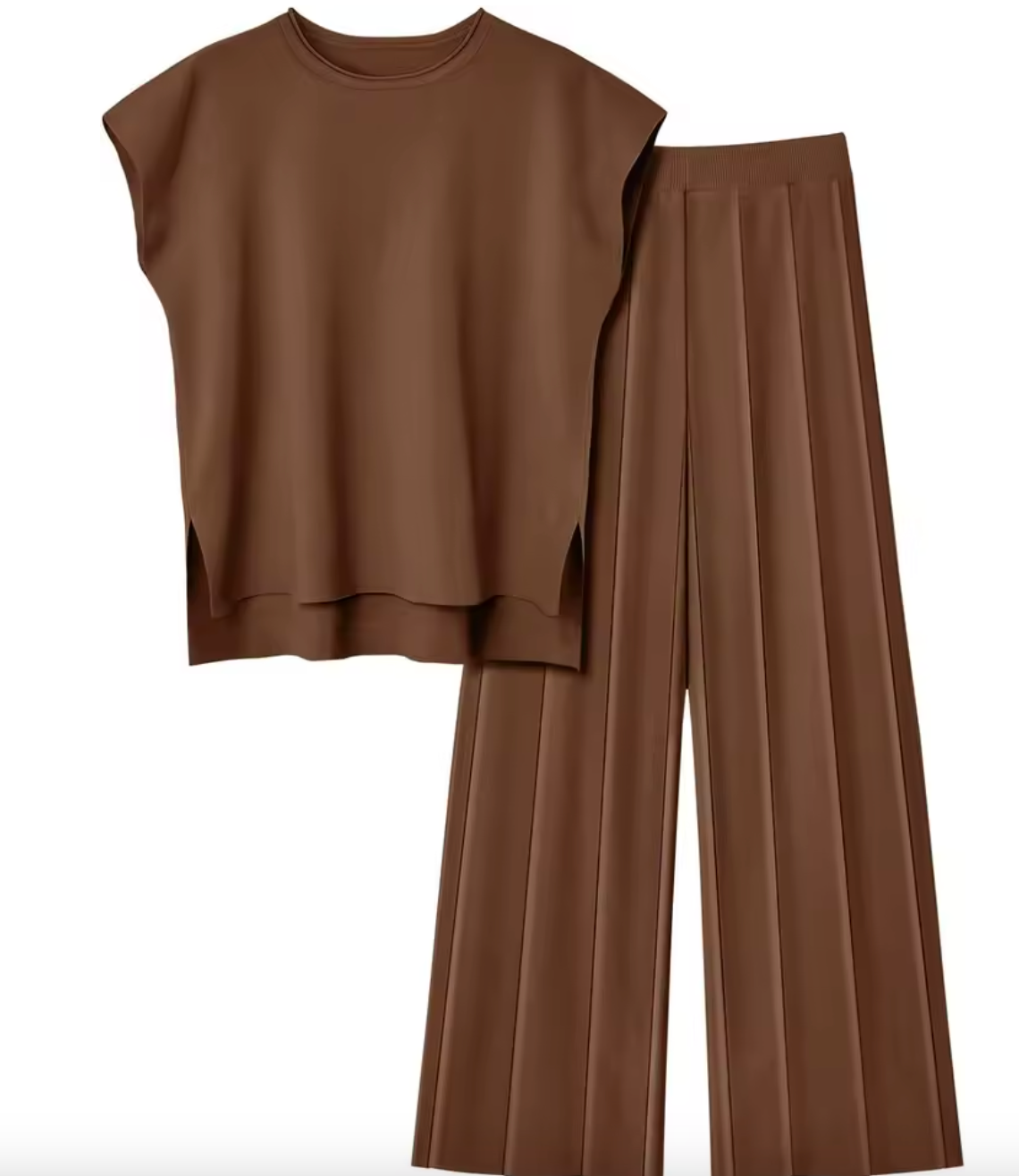 Ensemble pull sans manches et pantalon