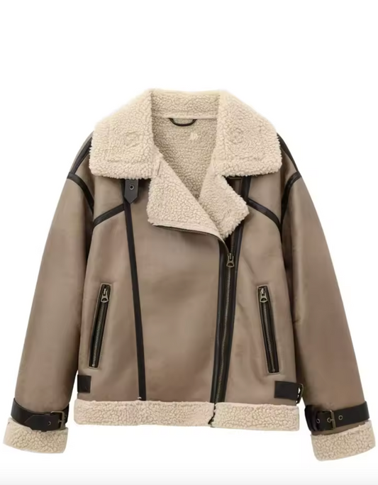 Manteau jacket avec doublure pelucheuse