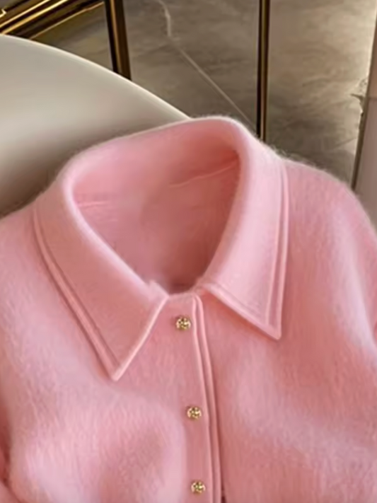 Cardigan élégant pelucheux