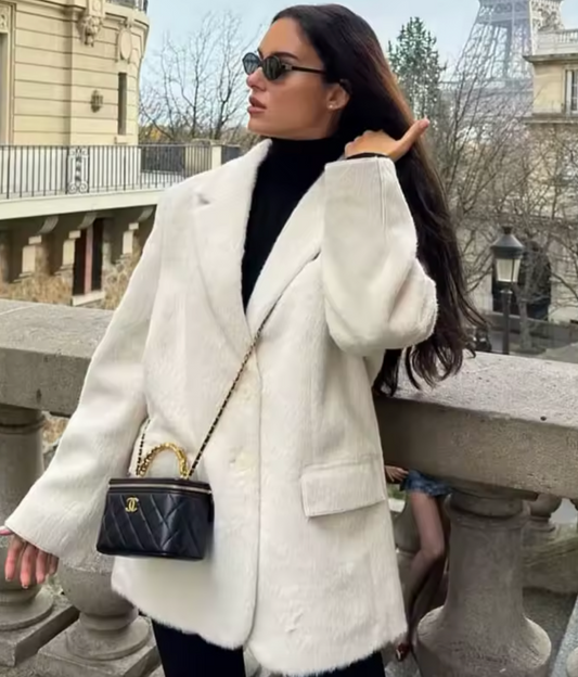 Blazer avec fausse fourrure