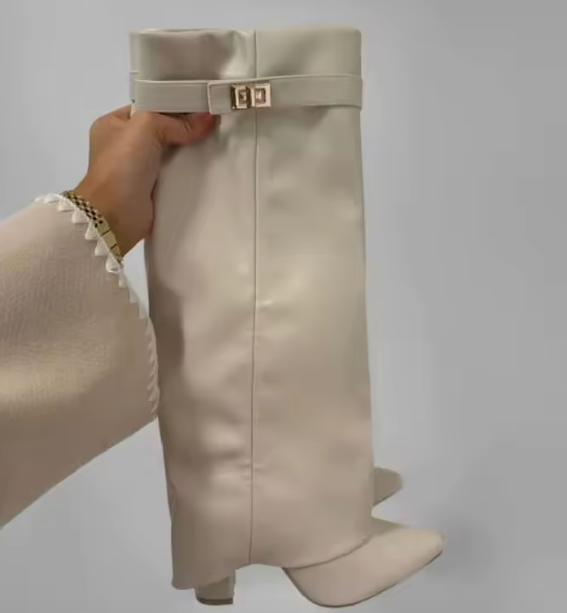 Bottes mi-mollet à talon épais