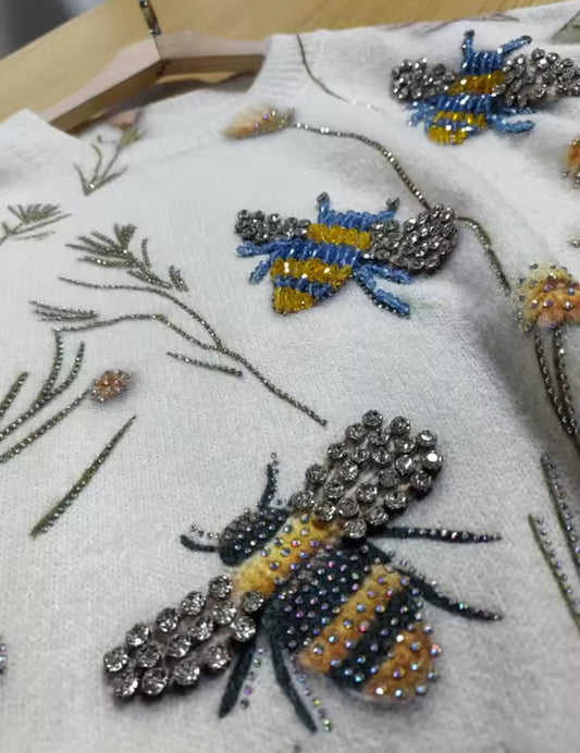 Pull élégant avec strass