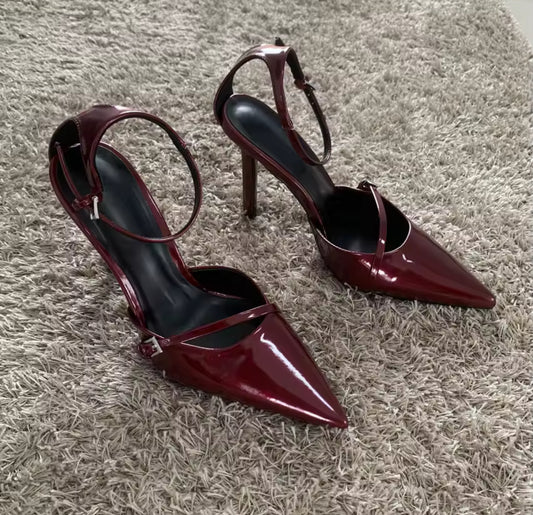 Escarpins talon en vernis