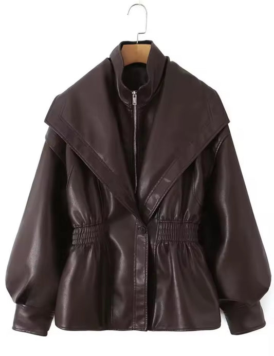 Veste en similicuir rétro vintage