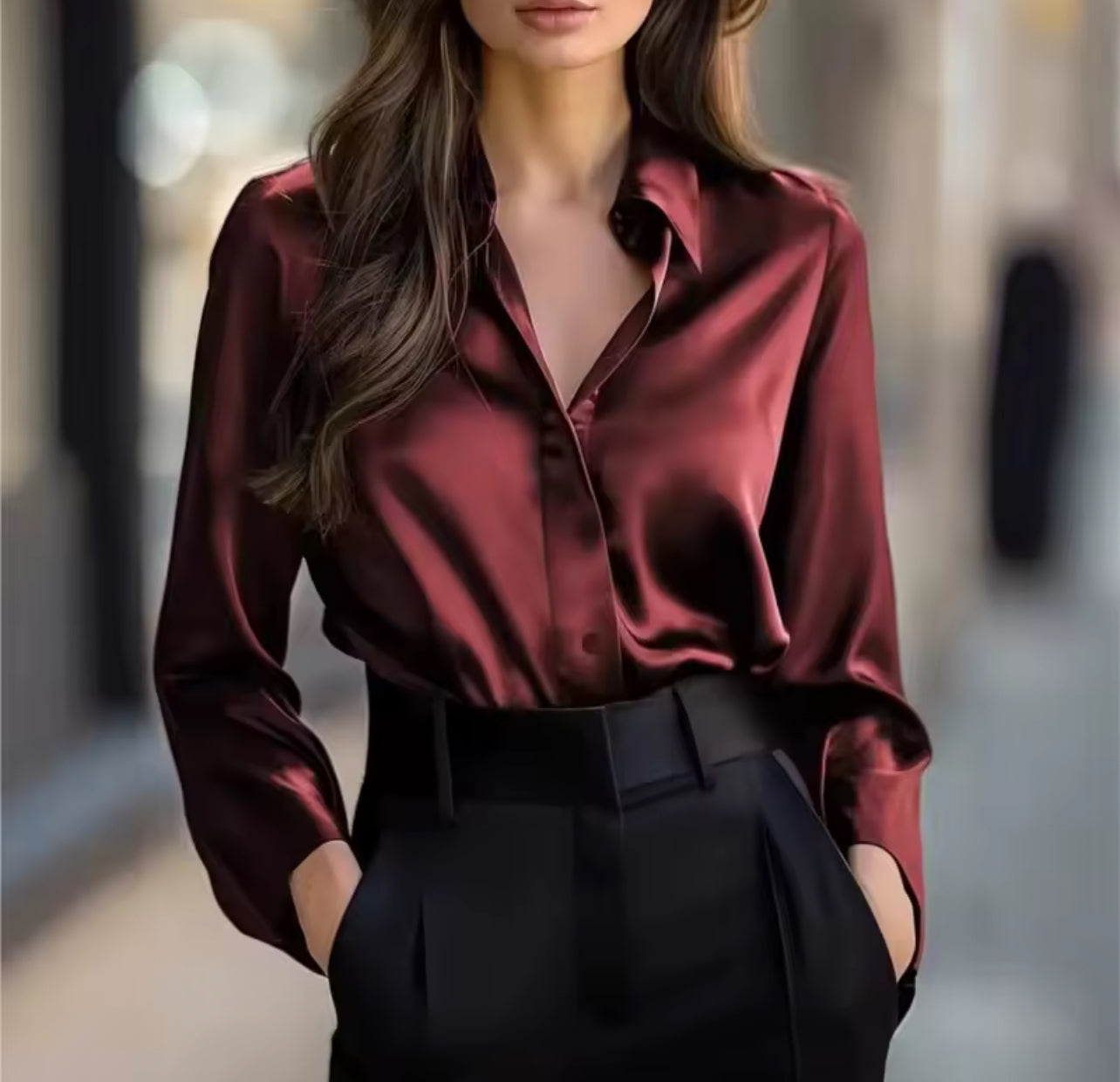 Chemise élégante en satin