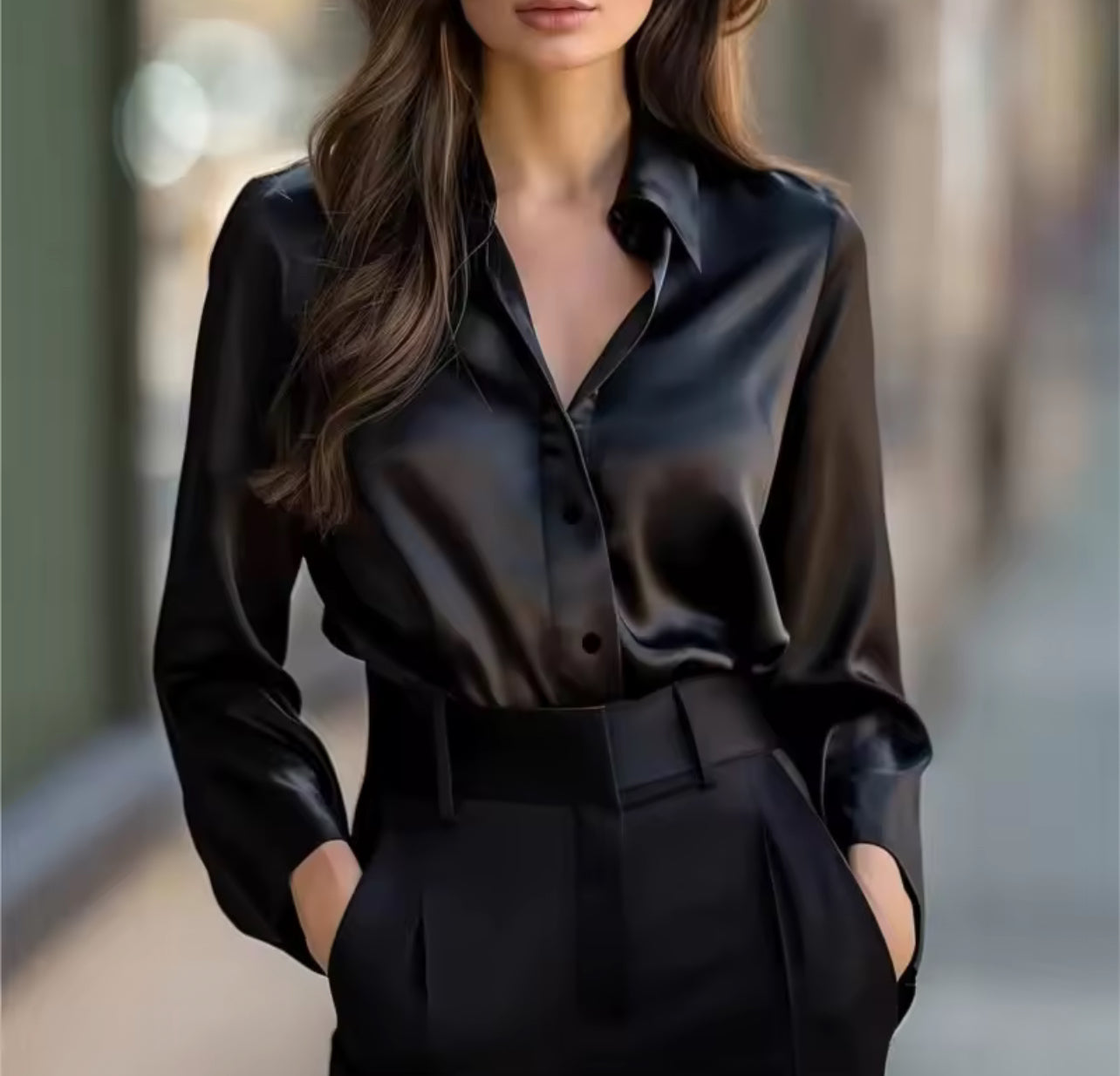 Chemise élégante en satin