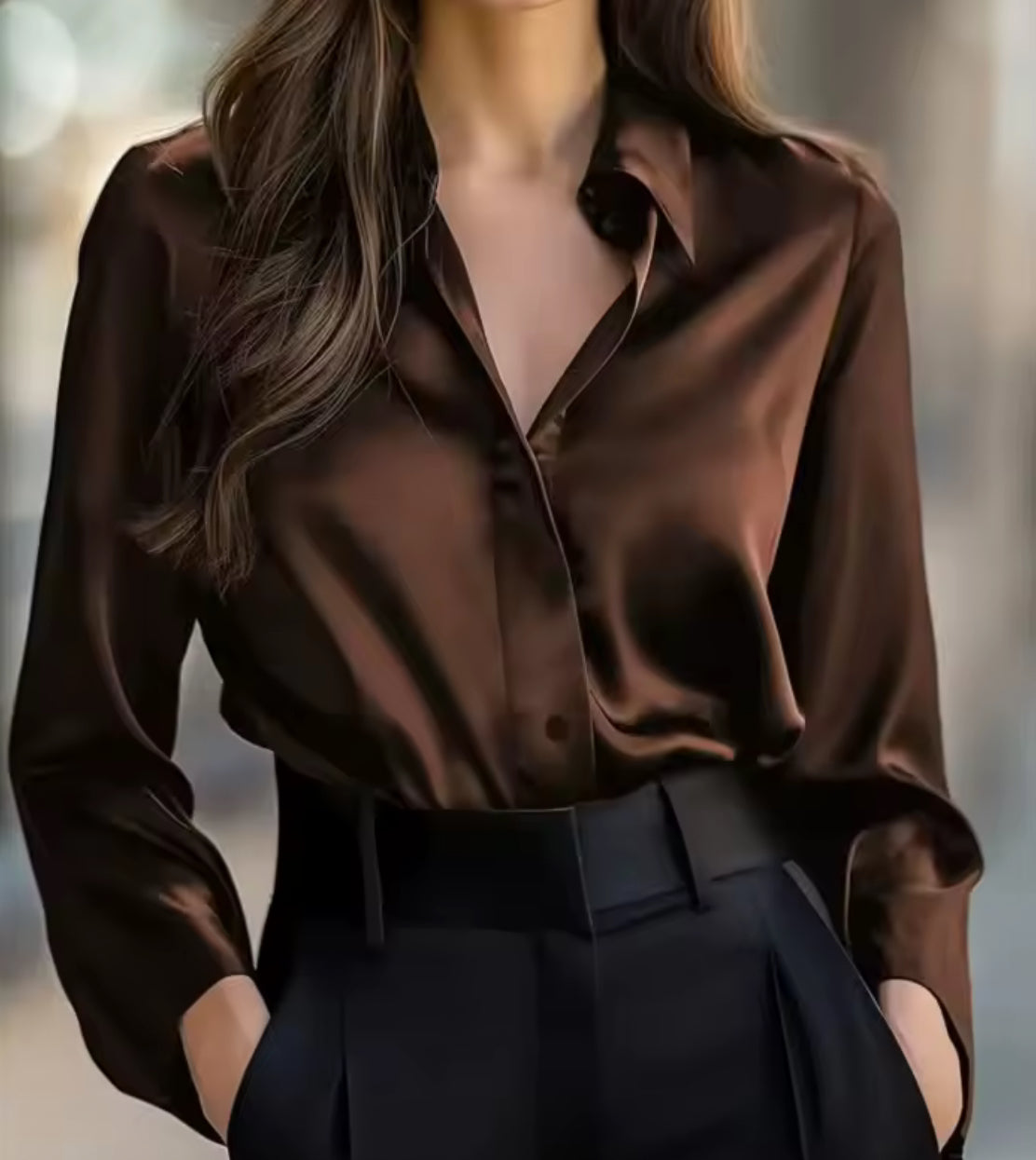 Chemise élégante en satin