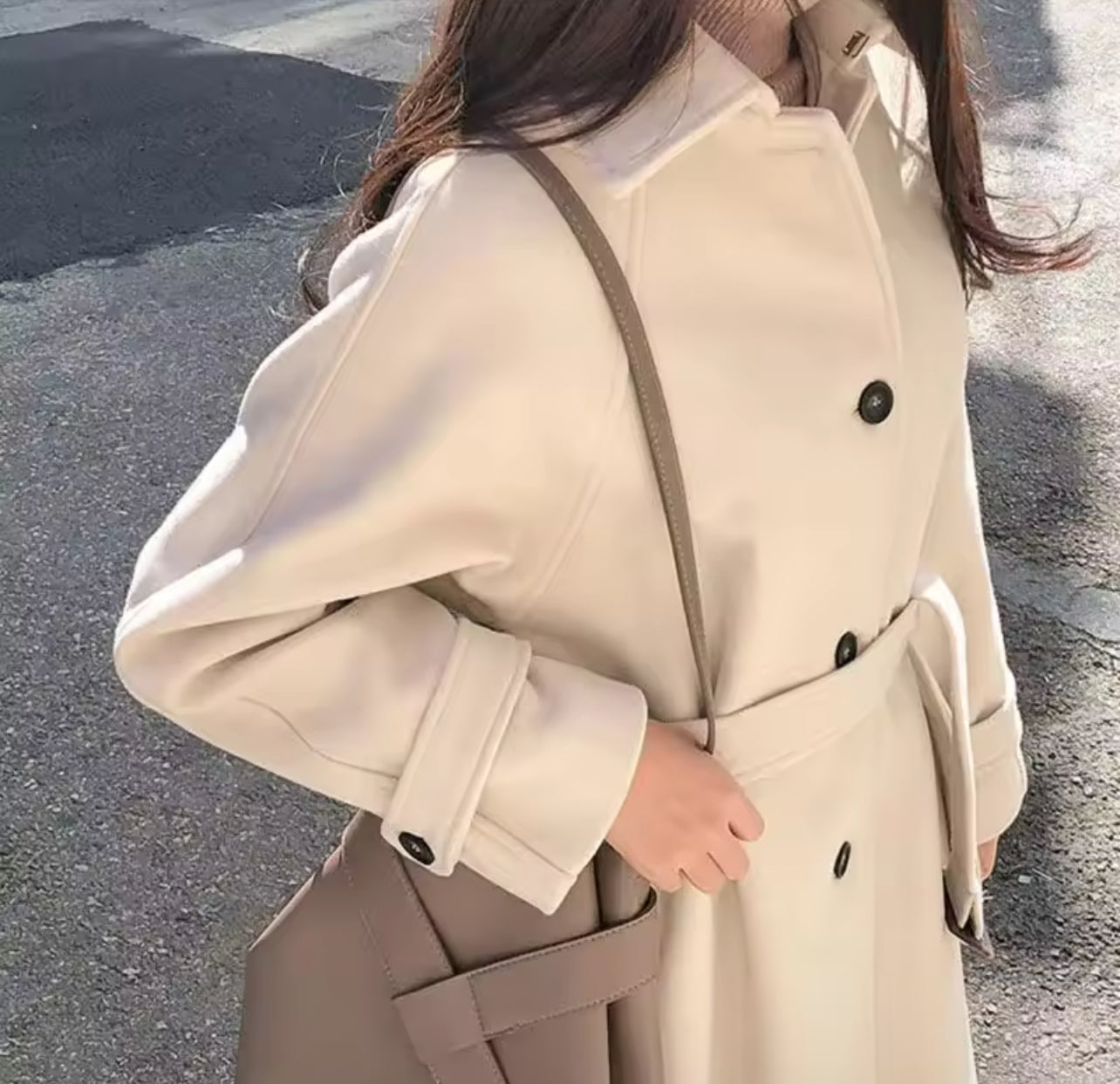 Manteau élégant avec ceinture