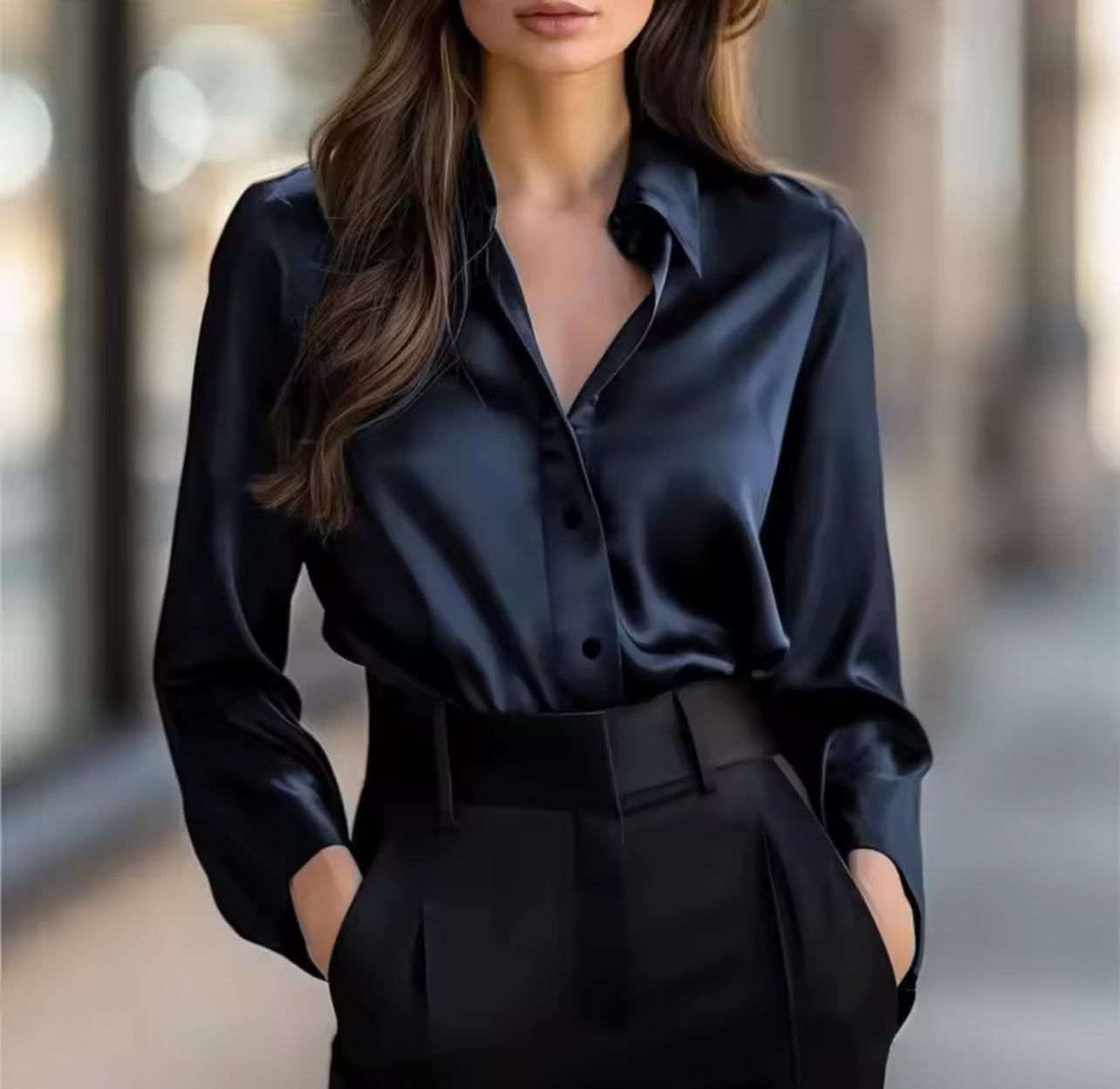 Chemise élégante en satin