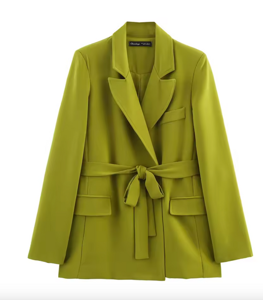 Blazer avec ceinture et pantalon