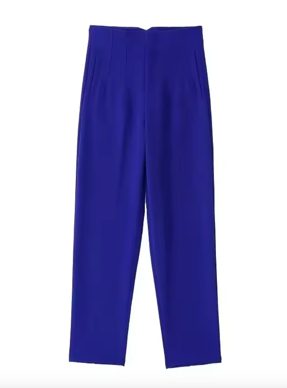 Pantalon taille haute avec fermeture éclair