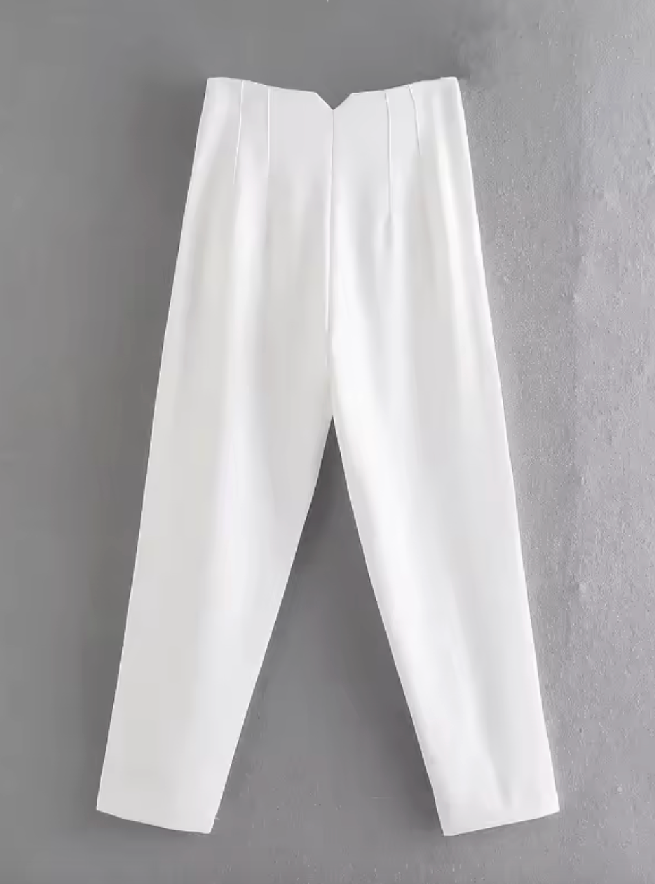 Pantalon taille haute avec fermeture éclair
