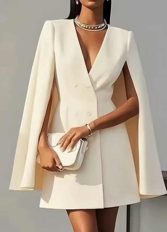 Robe blazer avec manches cape