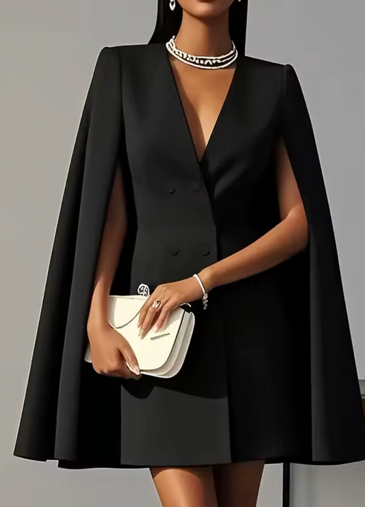 Robe blazer avec manches cape