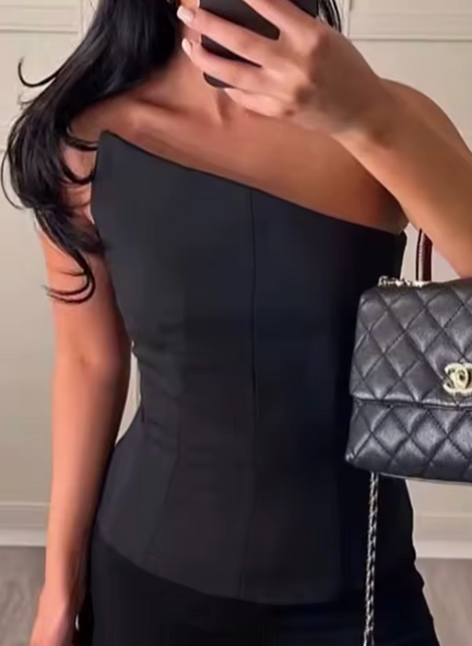 Haut top style corset asymétrique