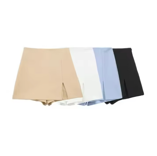 Short style jupe avec fente de côté