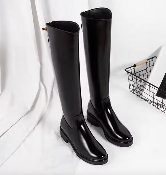 Bottes hautes avec fermeture éclair