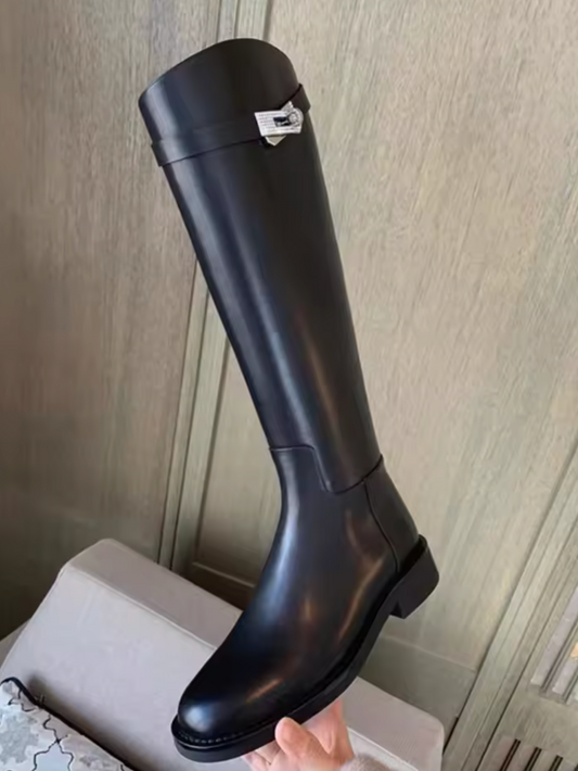 Bottes hautes avec fermeture éclair