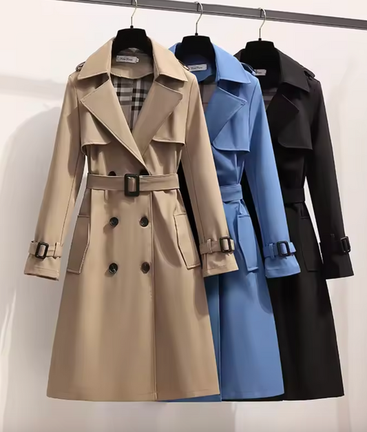 Trench-coat avec ceinture pour l'automne