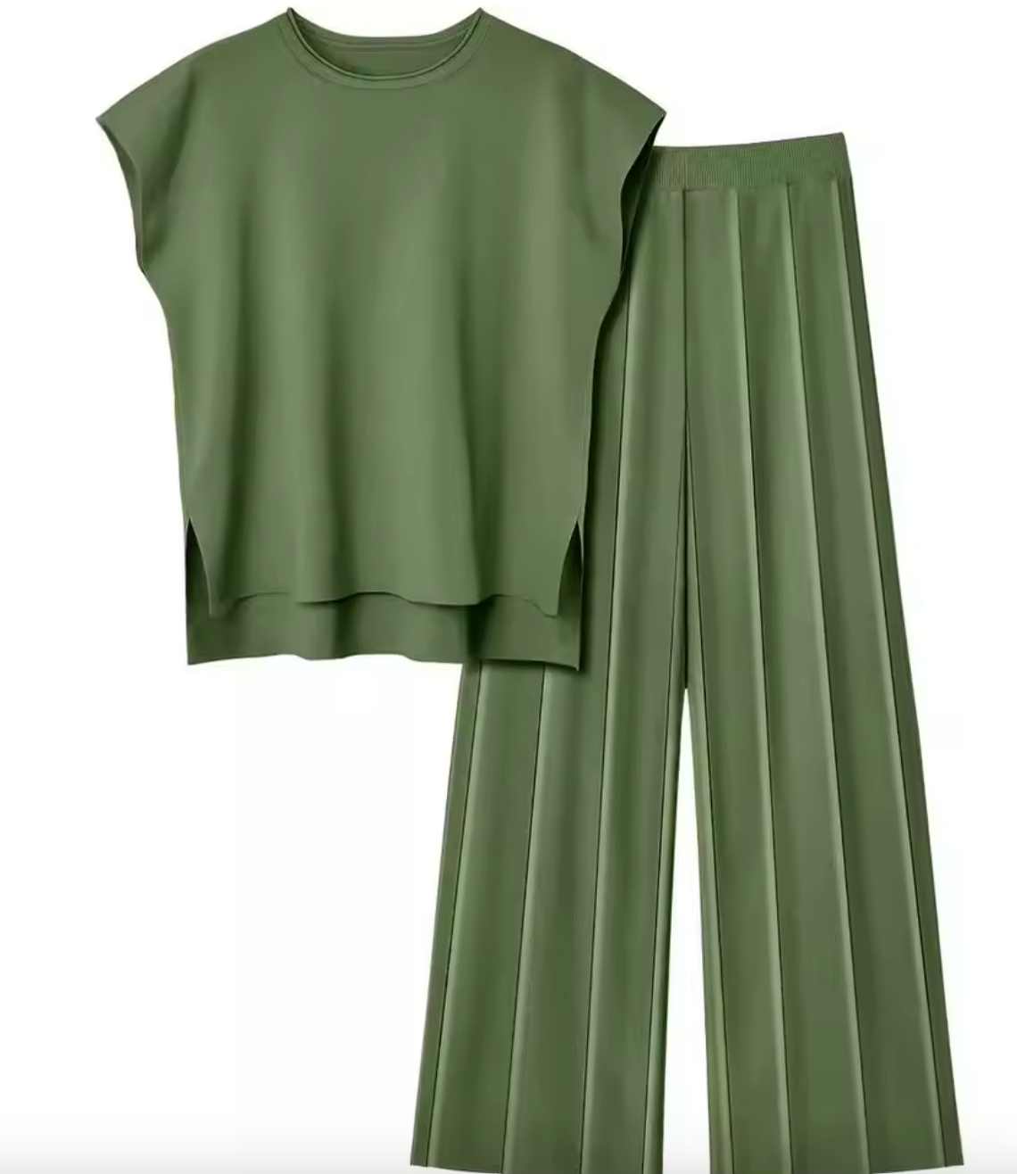 Ensemble pull sans manches et pantalon