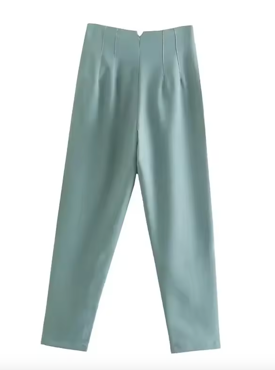 Pantalon taille haute avec fermeture éclair