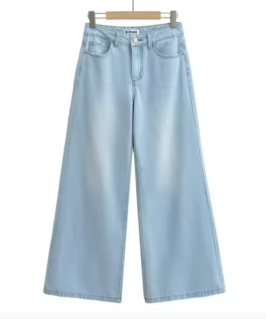 Jeans avec jambe large pour femme