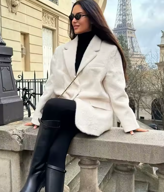 Blazer avec fausse fourrure