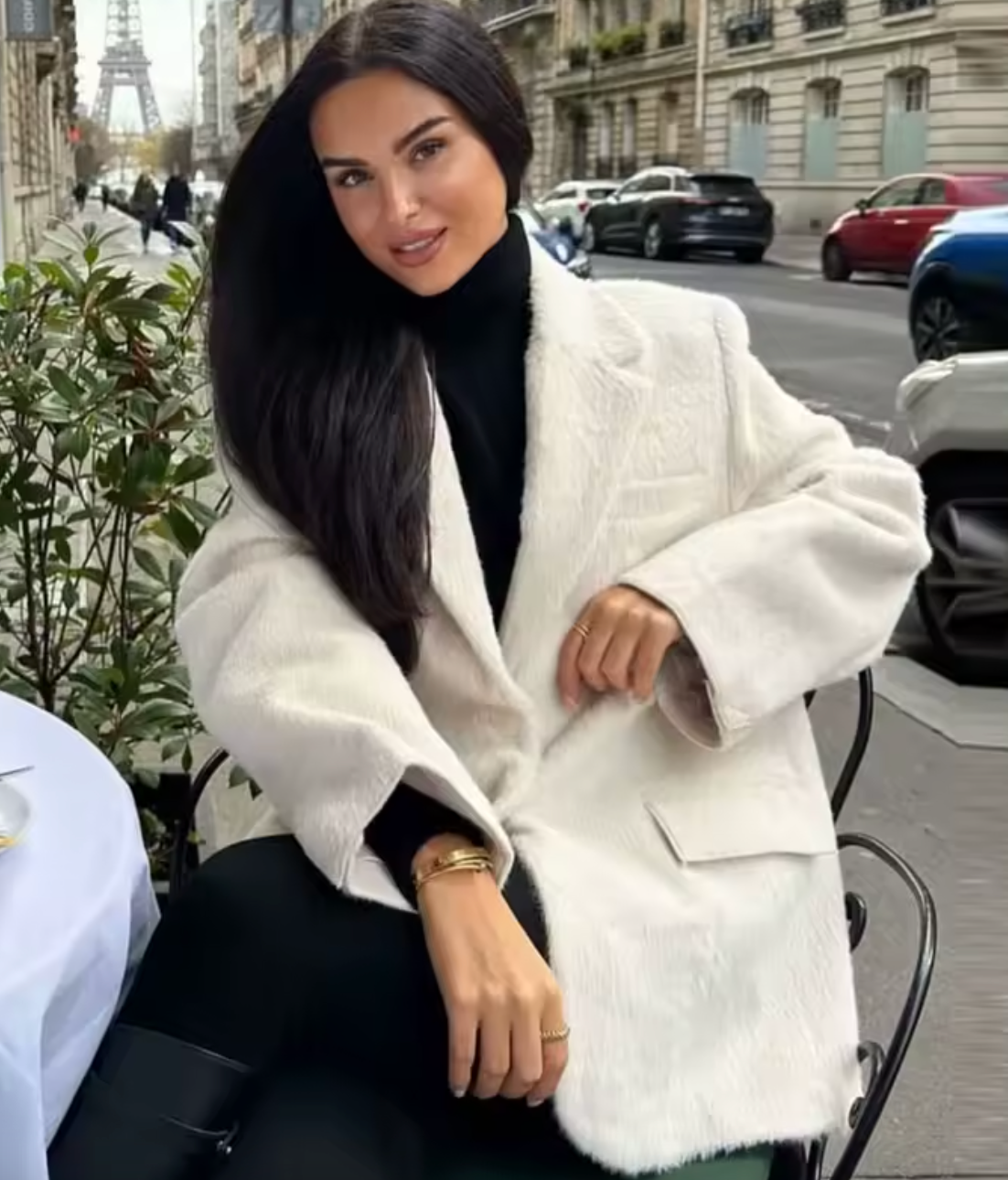 Blazer avec fausse fourrure