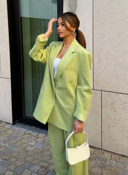Blazer et pantalon over size pour femme