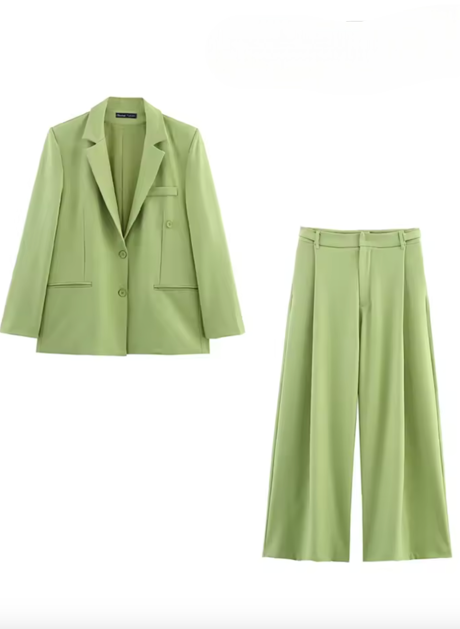 Blazer et pantalon over size pour femme