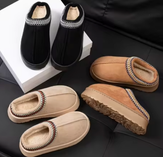 Chaussons moelleux à plateforme