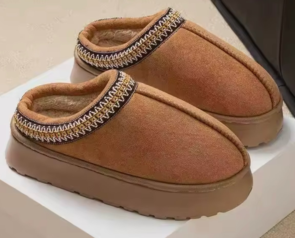 Chaussons moelleux à plateforme