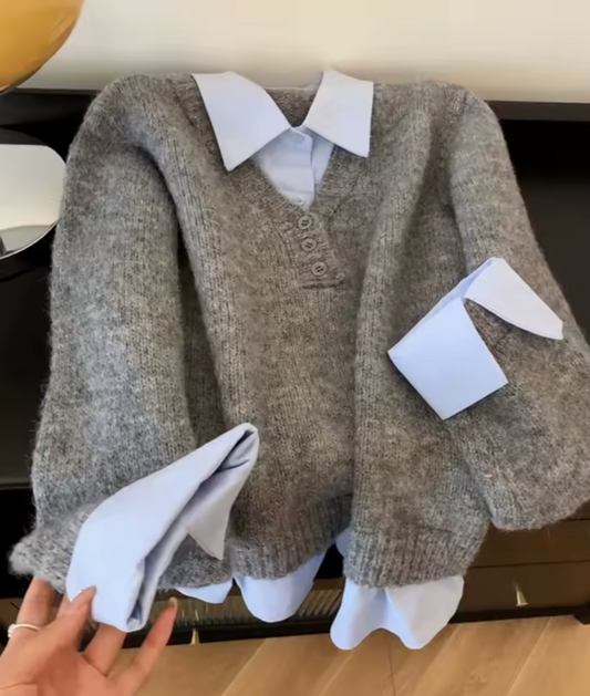 Pull deux pièces en un