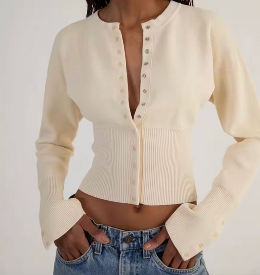 Cardigan élégant avec boutons clips