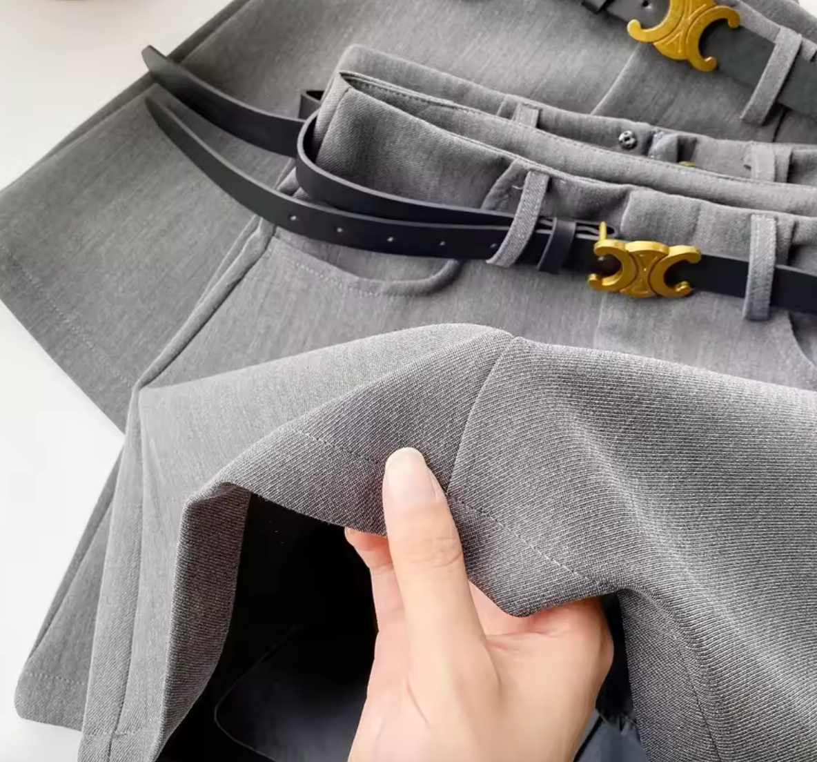 Jupe short élégant avec taille haute