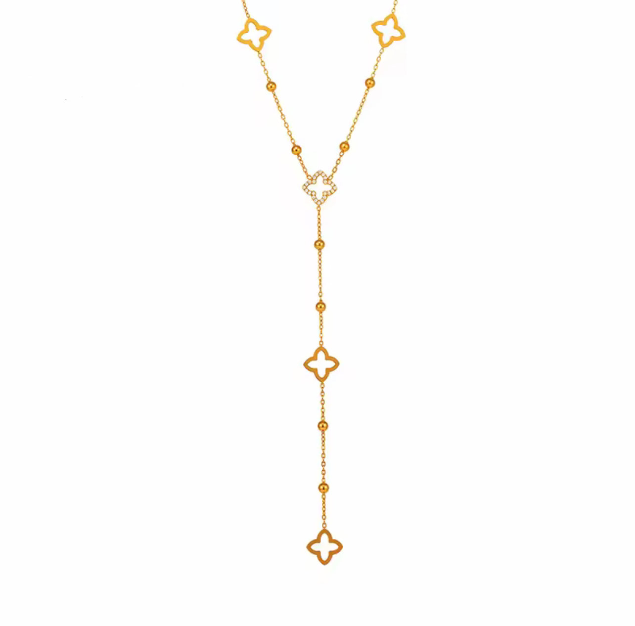 Collier élégant avec trèfles